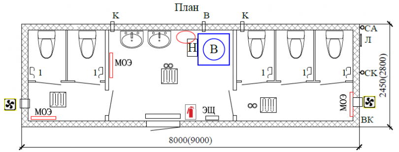 Вагон-дом санузлы Вайгач 8(9)009